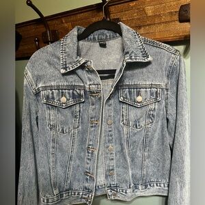 NWOT Women Plain Button-Front Pocket Casual Long Sleeve Denim Jacket